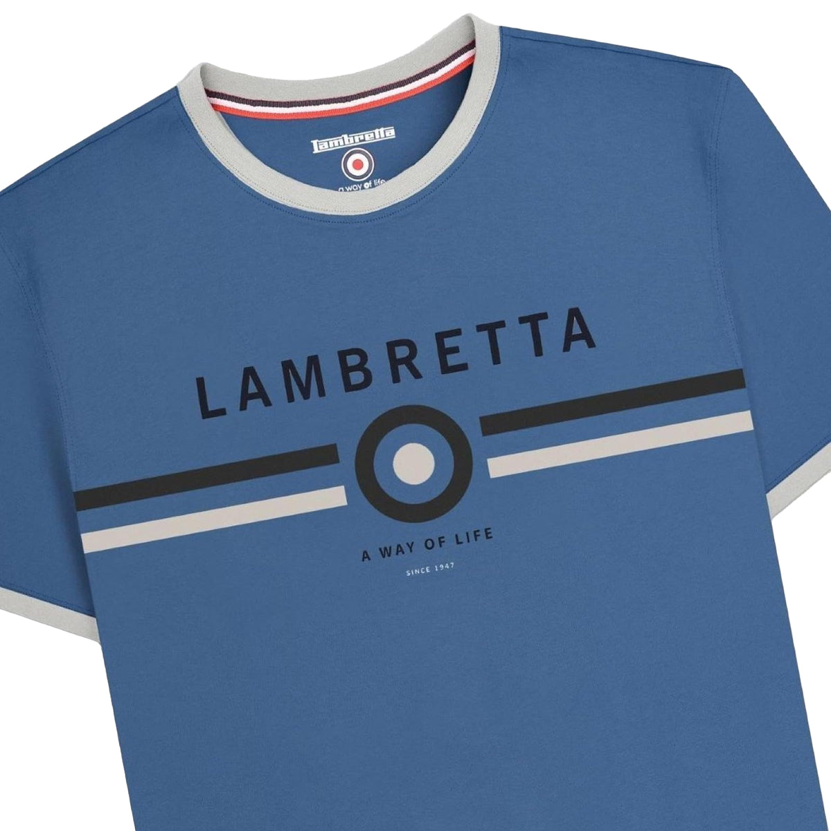 Moonlight Ocean - Side - Lambretta Mens Target Ringer T-Shirt