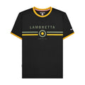 Black-Gold - Front - Lambretta Mens Target Ringer T-Shirt