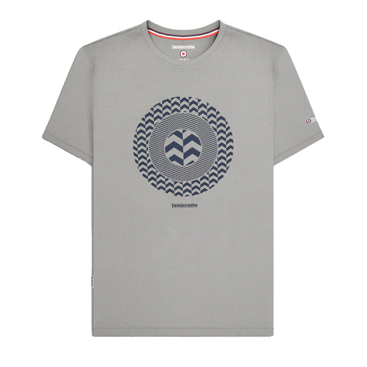 Ultimate Grey - Front - Lambretta Mens Chevron Target T-Shirt