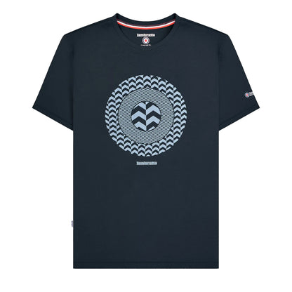 Navy - Front - Lambretta Mens Chevron Target T-Shirt
