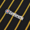 Black-Gold - Side - Lambretta Mens Pinstripe Polo Shirt