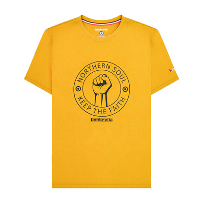 Gold - Front - Lambretta Mens Northern Soul T-Shirt