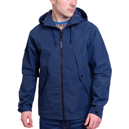 Navy - Side - Lambretta Mens Riley Jacket