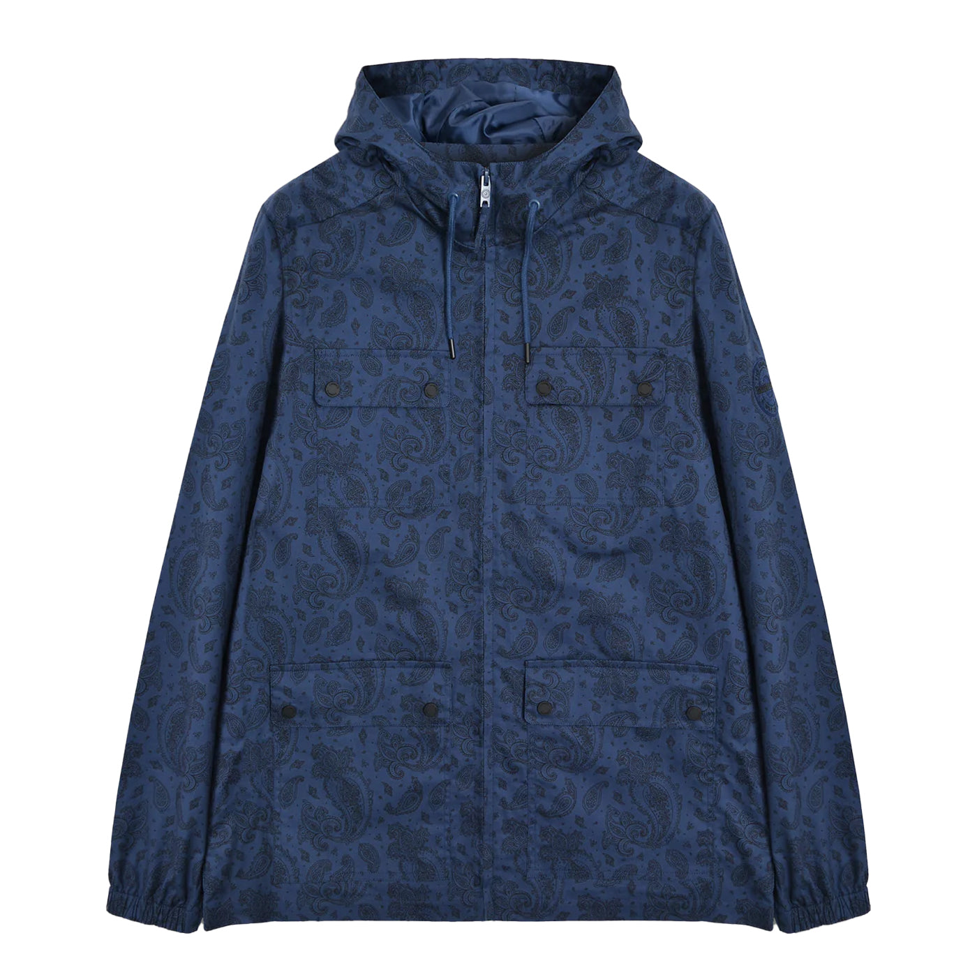 Navy - Front - Lambretta Mens Paisley Field Jacket