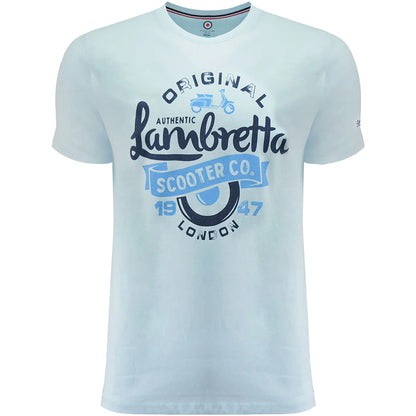Cool Blue - Front - Lambretta Mens Scooter Big & Tall T-Shirt