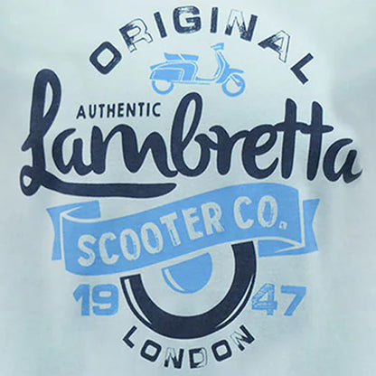 Cool Blue - Back - Lambretta Mens Scooter Big & Tall T-Shirt