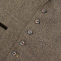 Brown - Side - Lambretta Mens Morgan Herringbone Waistcoat