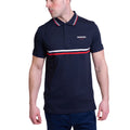 Navy - Lifestyle - Lambretta Mens Classic SS24 Stripes Polo Shirt