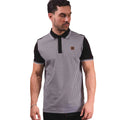 Black-White - Side - Lambretta Mens SS24 Houndstooth Polo Shirt