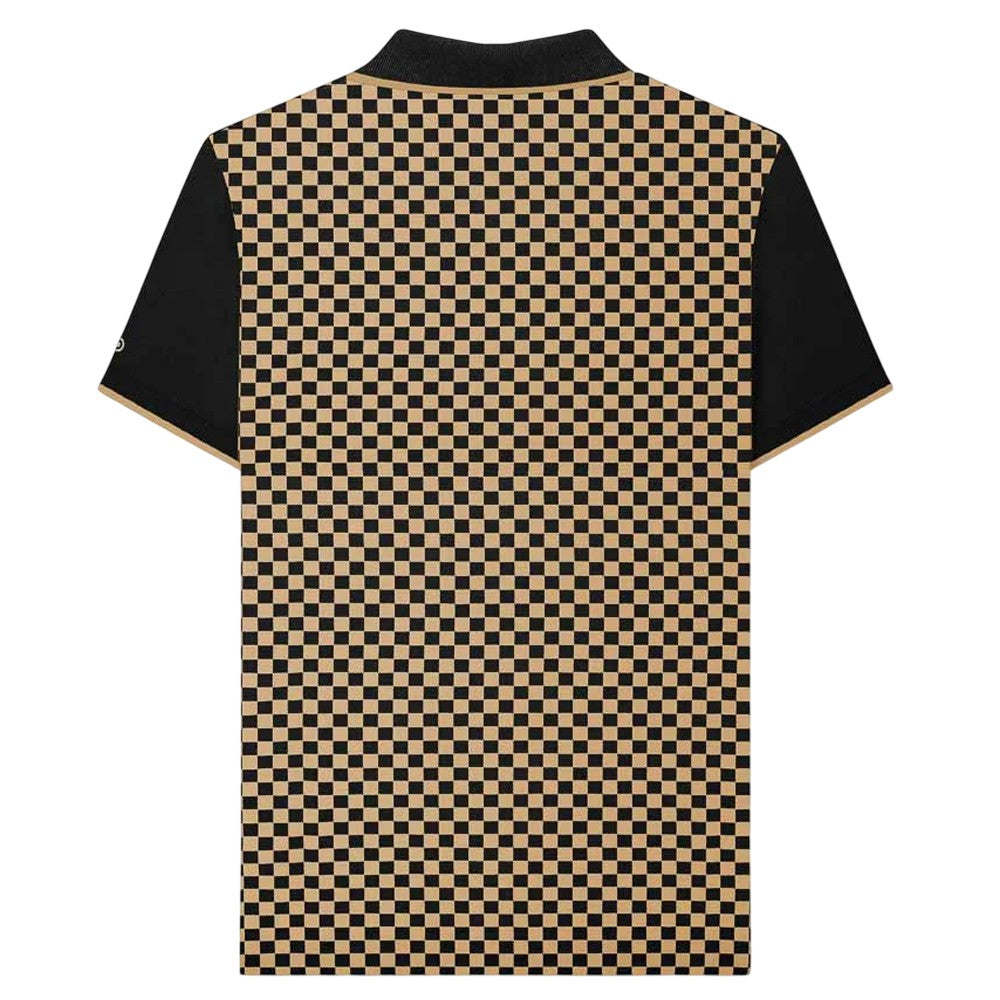Black-Nomad - Back - Lambretta Mens Two Tone All-Over Print Polo Shirt