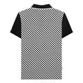 Black-White - Back - Lambretta Mens Two Tone All-Over Print Polo Shirt
