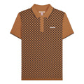Tobacco - Front - Lambretta Mens Two Tone All-Over Print Polo Shirt