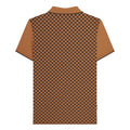 Tobacco - Back - Lambretta Mens Two Tone All-Over Print Polo Shirt