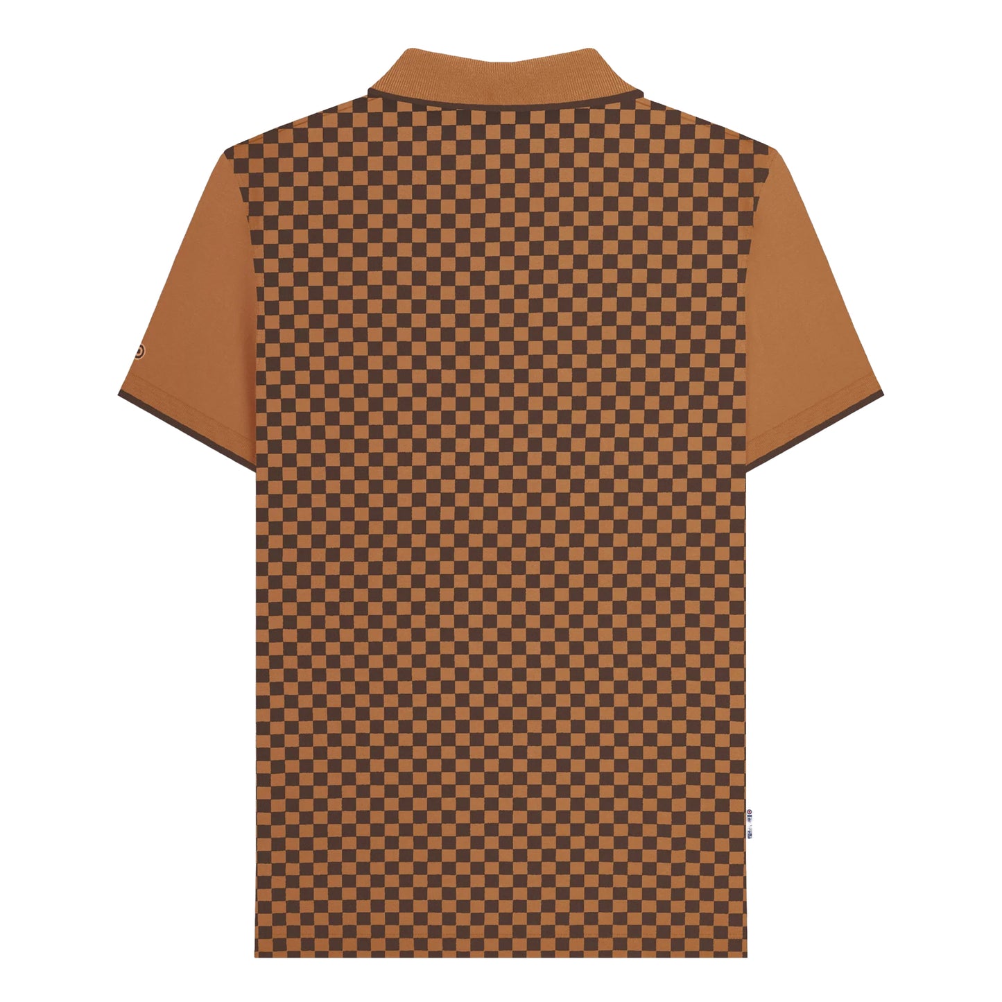 Tobacco - Back - Lambretta Mens Two Tone All-Over Print Polo Shirt