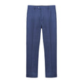 Navy - Front - Lambretta Mens Spencer Checked Suit Trousers