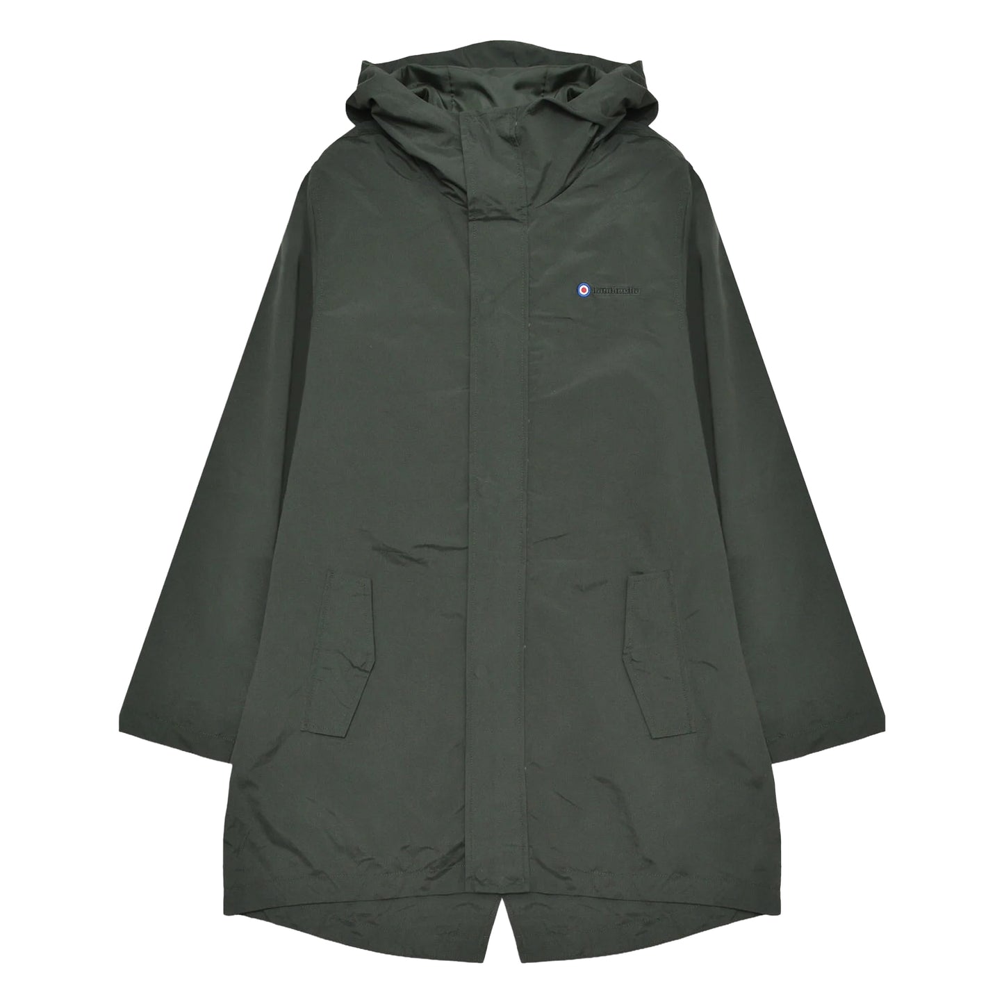 Khaki Green - Front - Lambretta Mens Mod Hooded Parka