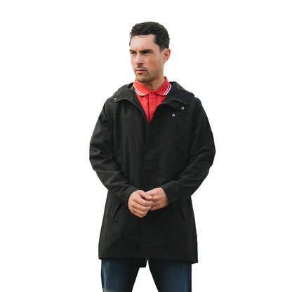Black - Side - Lambretta Mens Mod Hooded Parka