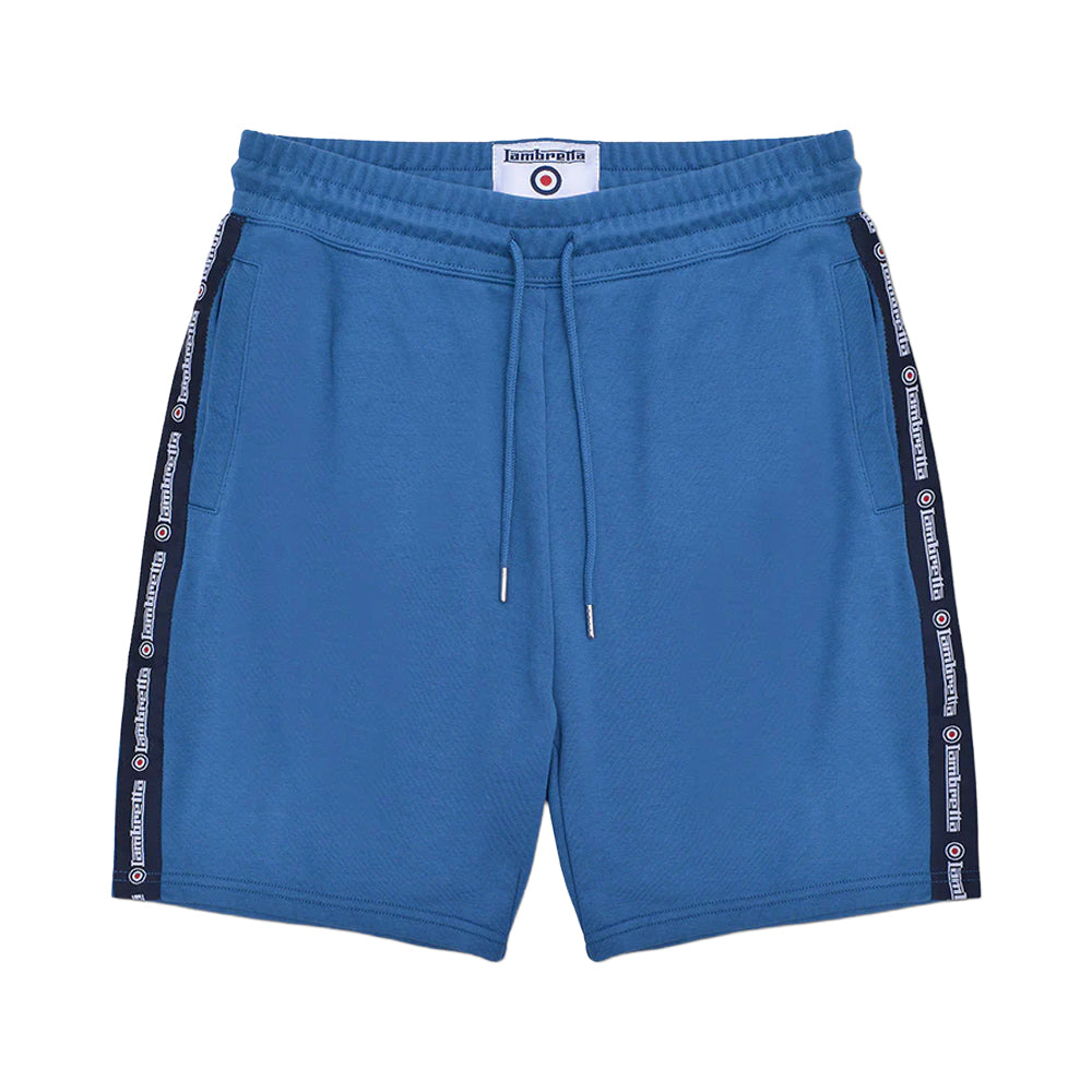 Dark Blue - Front - Lambretta Mens SS24 Taped Shorts