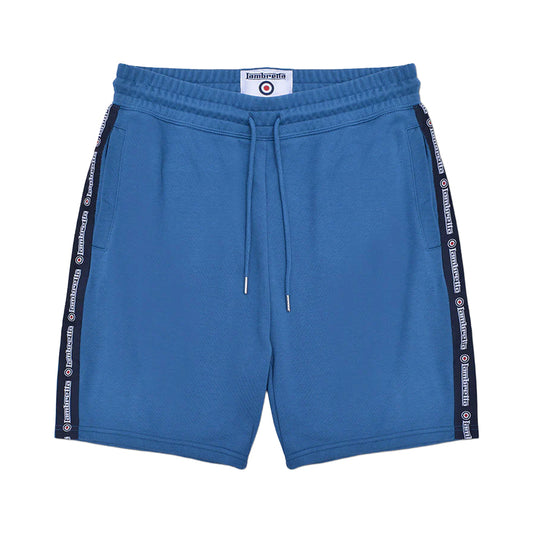 Dark Blue - Front - Lambretta Mens SS24 Taped Shorts