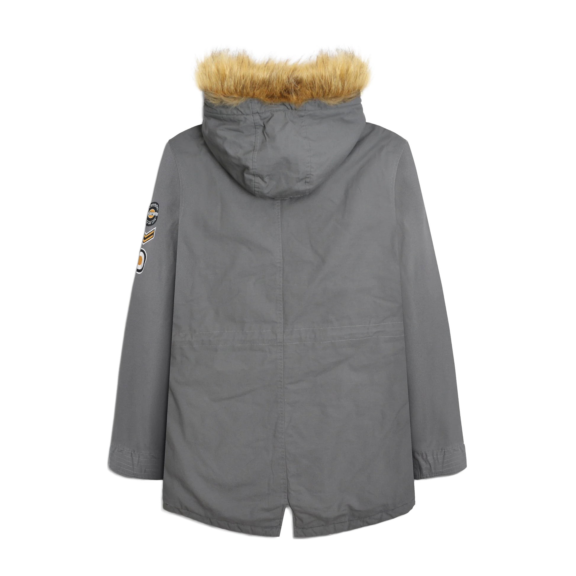 Granite - Back - Lambretta Mens Sherpa Lined Parka