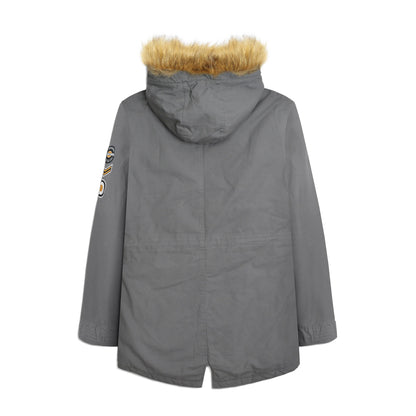 Granite - Back - Lambretta Mens Sherpa Lined Parka