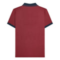 Burgundy-Navy - Back - Lambretta Mens SS24 Vintage Polo Shirt