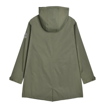 Khaki Green - Back - Lambretta Mens Waterproof Parka