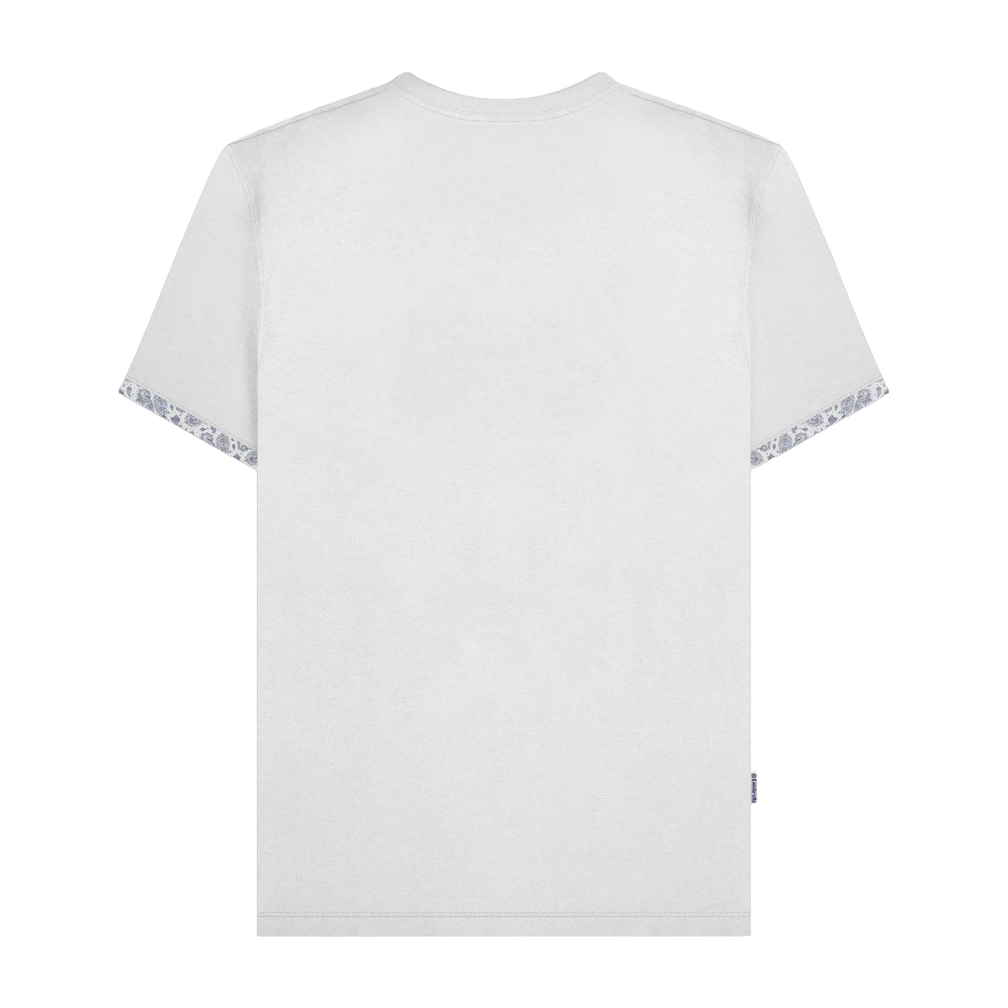 White - Back - Lambretta Mens SS25 Paisley Target T-Shirt