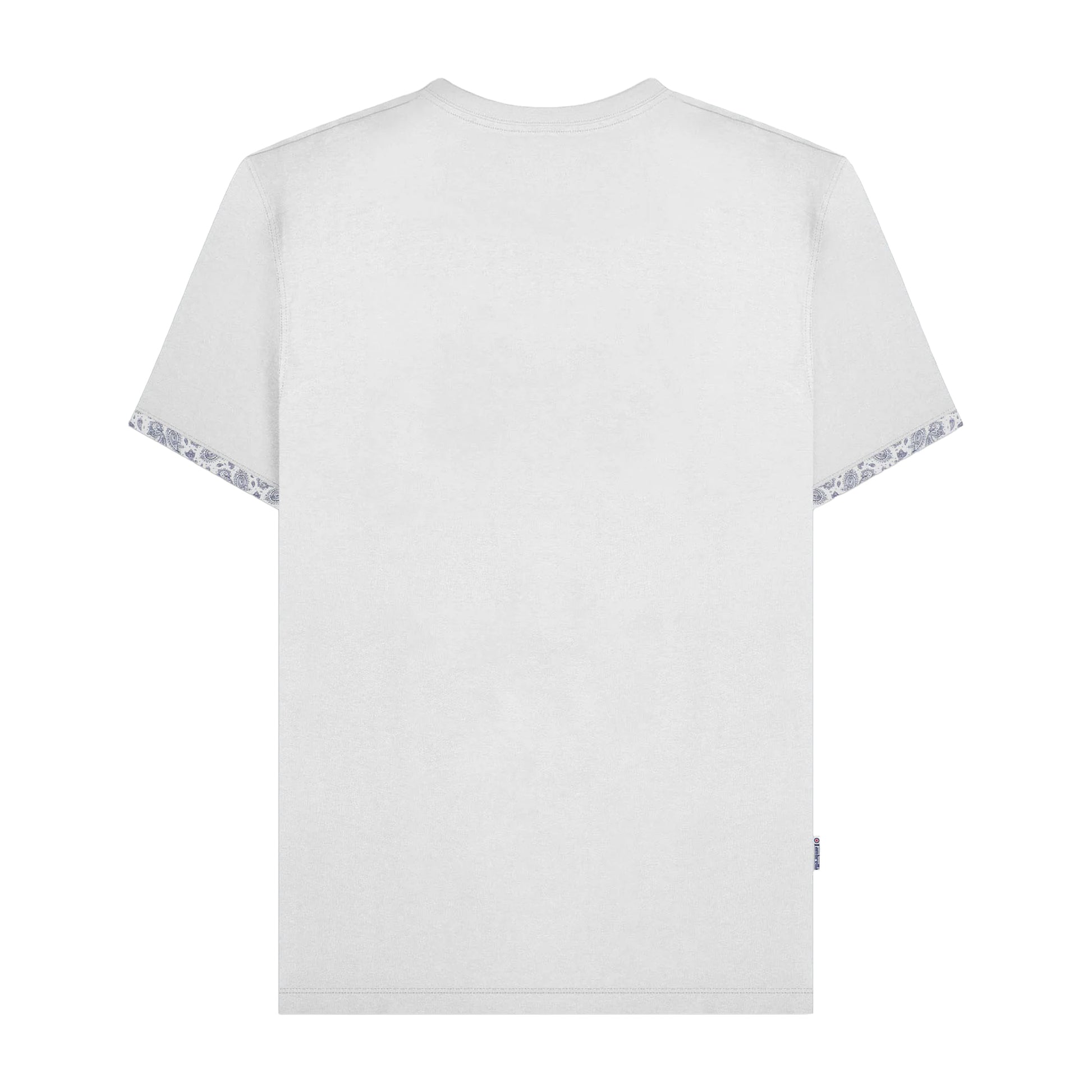 White - Back - Lambretta Mens SS25 Paisley Target T-Shirt