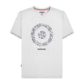 White - Front - Lambretta Mens SS25 Paisley Target T-Shirt