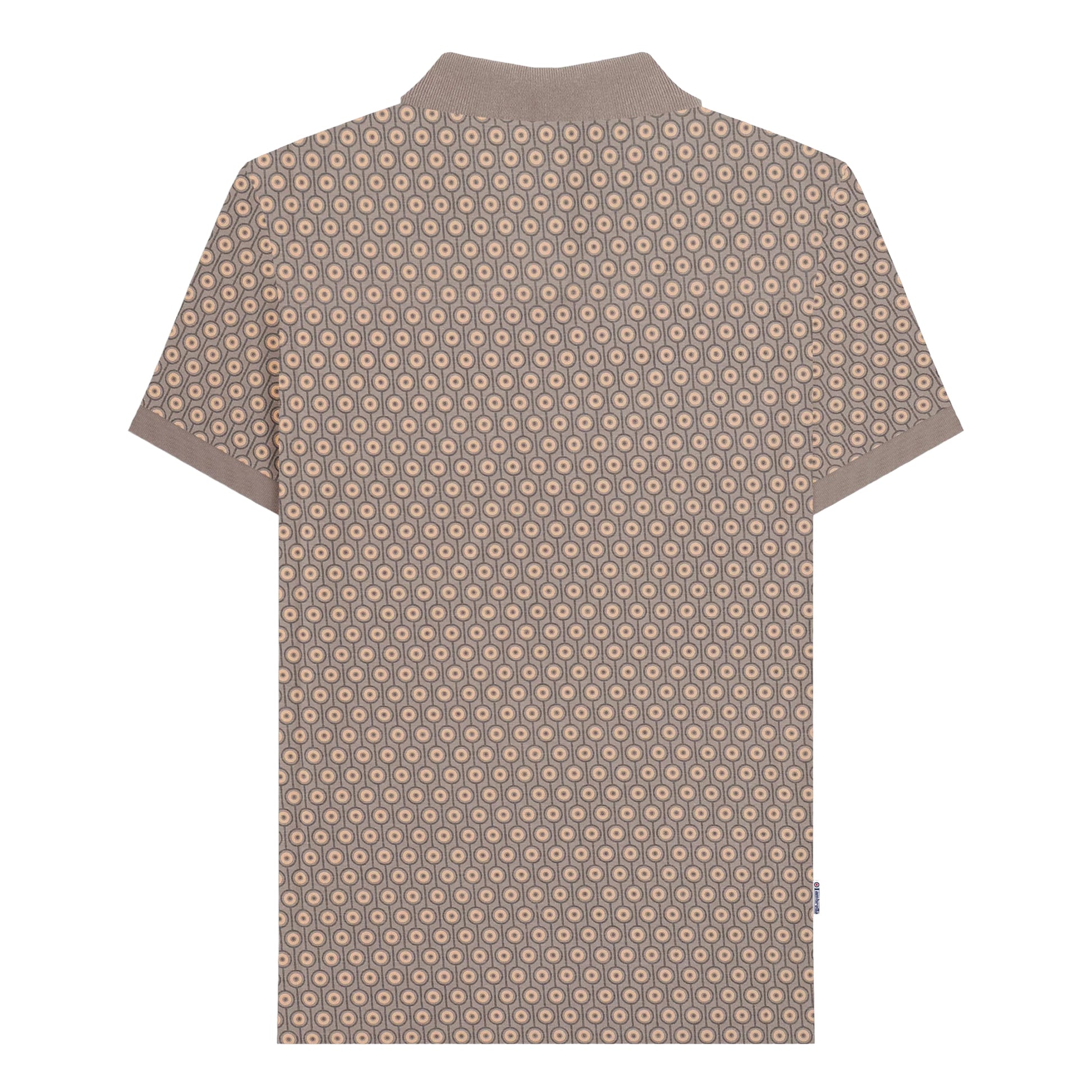 Cinder - Back - Lambretta Mens AW24 Geometric Polo Shirt