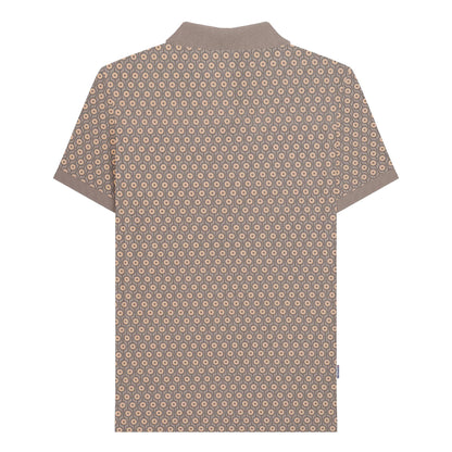 Cinder - Back - Lambretta Mens AW24 Geometric Polo Shirt
