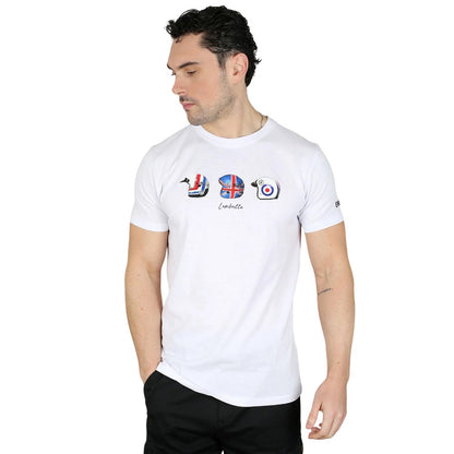 White - Side - Lambretta Mens SS25 Helmet T-Shirt