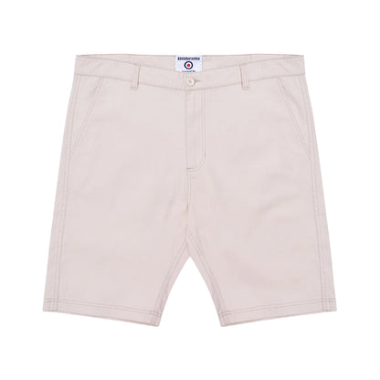 Stone - Front - Lambretta Mens Chino Shorts