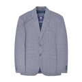 Grey - Front - Lambretta Mens Dawson Checked Blazer