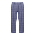 Slate - Back - Lambretta Mens Bradley Checked Suit Trousers