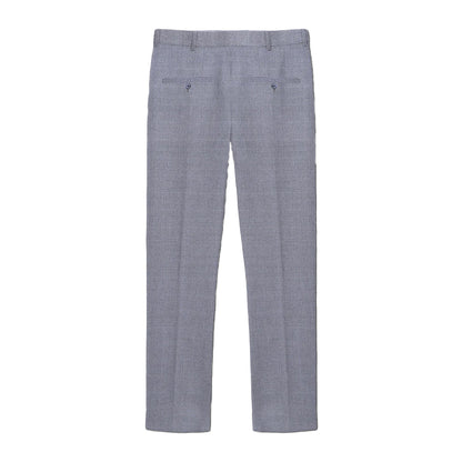 Grey - Back - Lambretta Mens Dawson Checked Suit Trousers
