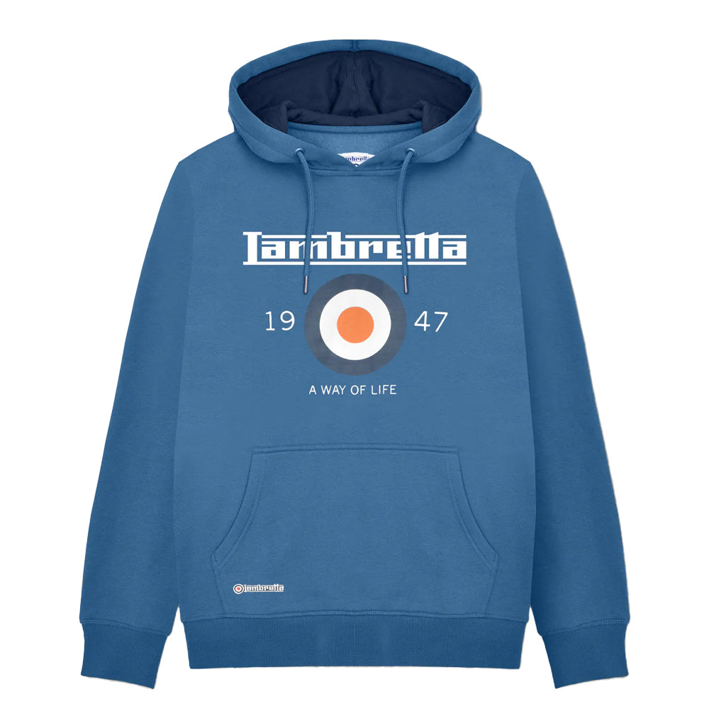 Dark Blue - Front - Lambretta Mens AW24 Target Hoodie