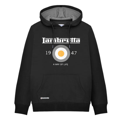 Black - Front - Lambretta Mens AW24 Target Hoodie