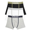 Black-Grey-White - Front - Lambretta Mens Classic Boxer Shorts (Pack of 3)