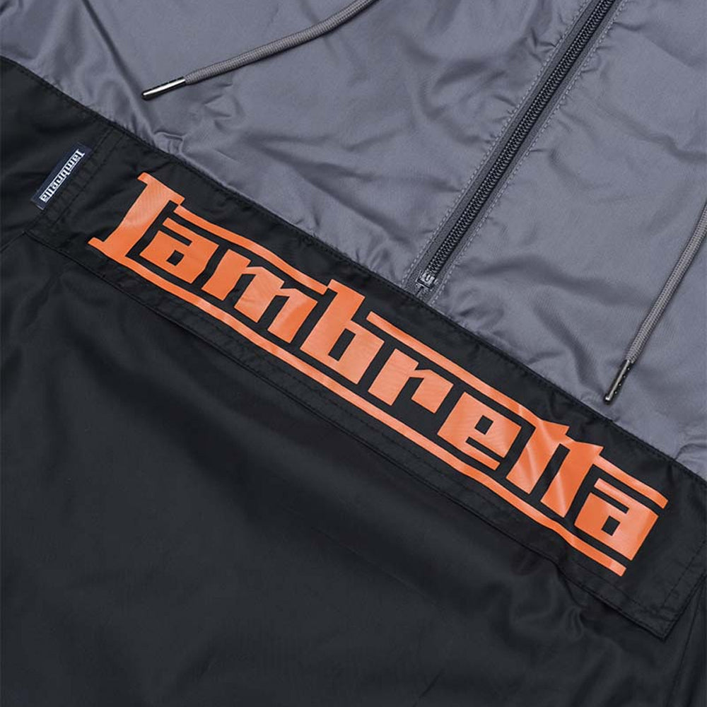 Black-Grey - Side - Lambretta Mens Scooter Overhead Jacket