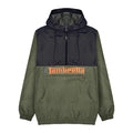 Khaki Green-Black - Front - Lambretta Mens Scooter Overhead Jacket