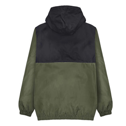 Khaki Green-Black - Back - Lambretta Mens Scooter Overhead Jacket