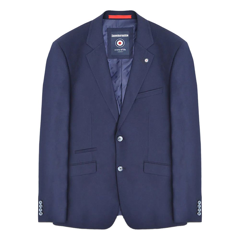Navy - Front - Lambretta Mens Oscar 2SB Blazer