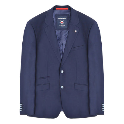 Navy - Front - Lambretta Mens Oscar 2SB Blazer