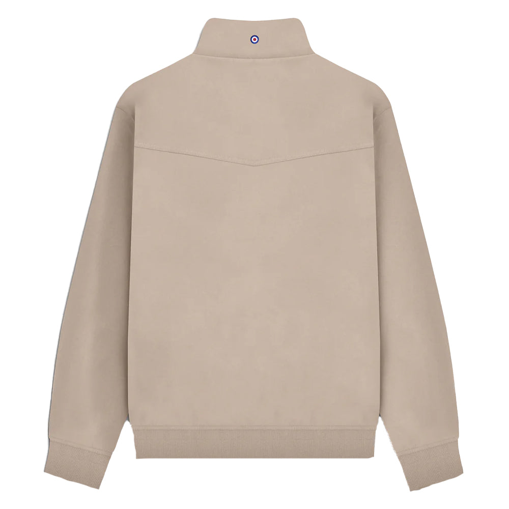 Stone - Back - Lambretta Mens Shower Resistant Harrington Jacket