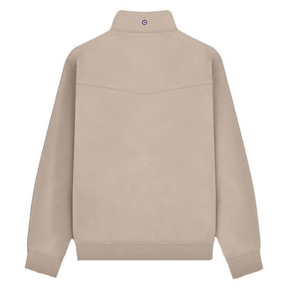 Stone - Back - Lambretta Mens Shower Resistant Harrington Jacket