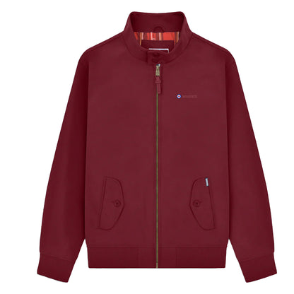 Burgundy - Front - Lambretta Mens Shower Resistant Harrington Jacket