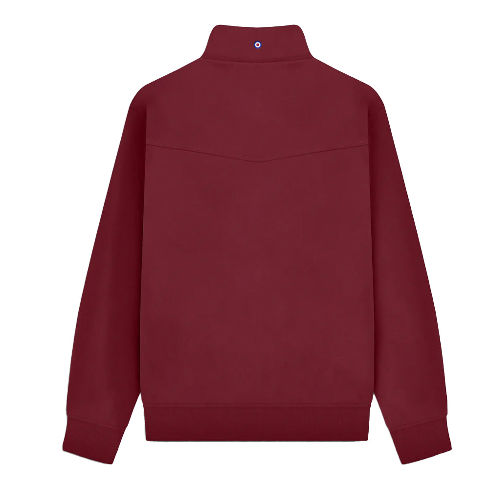 Burgundy - Back - Lambretta Mens Shower Resistant Harrington Jacket