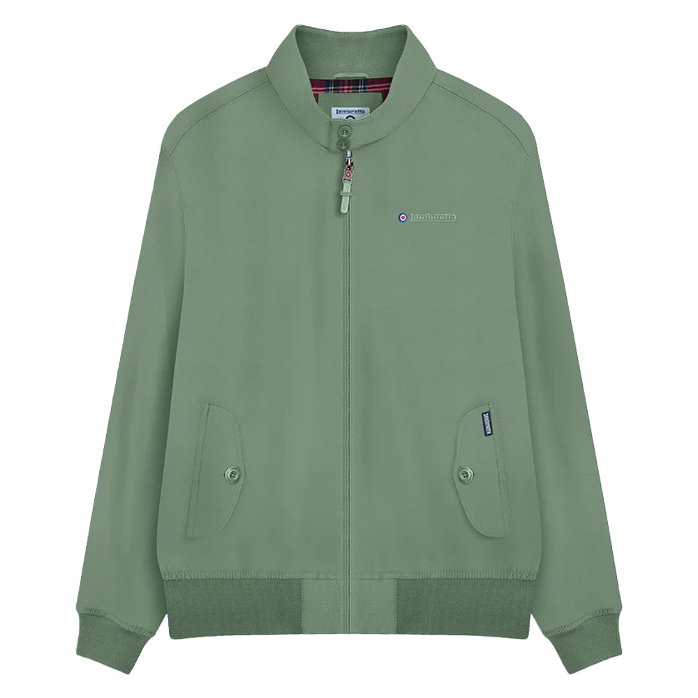 Green - Front - Lambretta Mens Shower Resistant Harrington Jacket